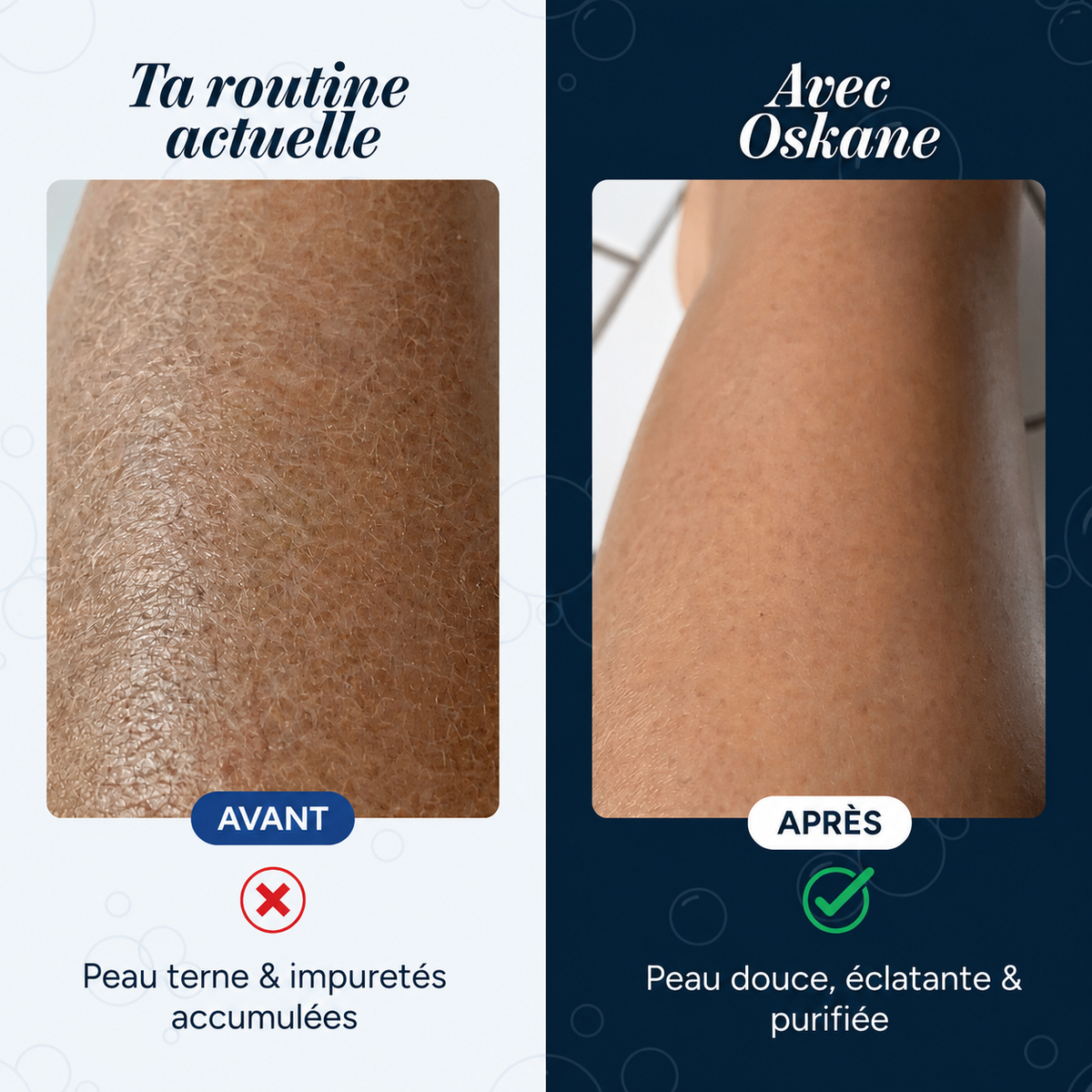 Serviette de douche exfoliante Oskane