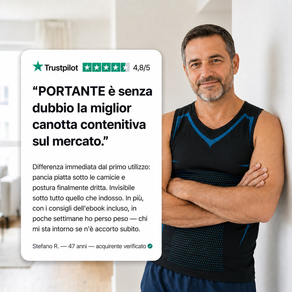 PORTANTE™ — Canotta Contenitiva Uomo